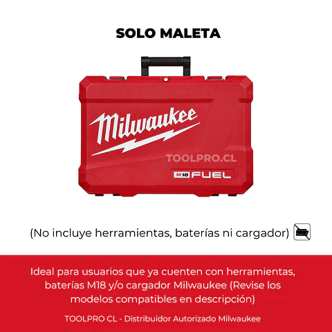 Milwaukee Maleta Para Taladro/Atornillador M18 Fuel 4ta Gen