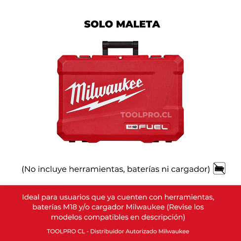 Milwaukee Maleta Para Taladro/Atornillador M18 Fuel 4ta Gen 2