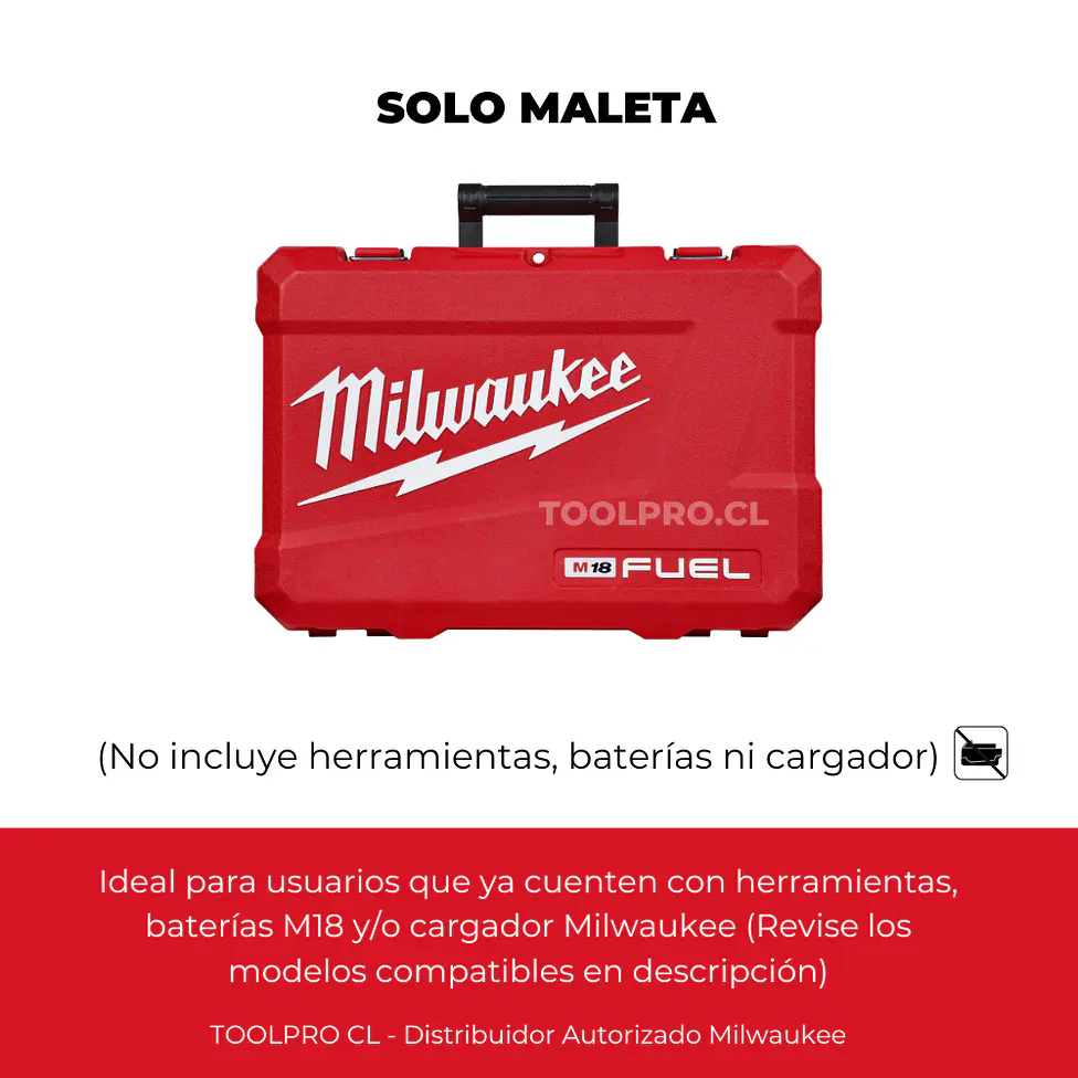 Milwaukee Maleta Para Taladro/Atornillador M18 Fuel 4ta Gen 2