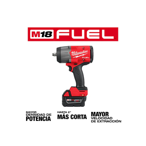 Kit Llave Impacto Milwaukee M18 FUEL Alto Torque + Grasera M18 2967-22GG 4