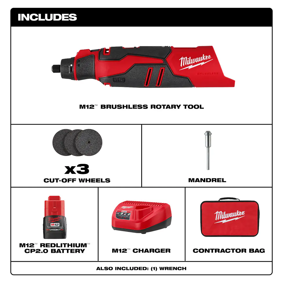 Herramienta de corte Milwaukee M12 Brushless Tipo Dremel 2525-21 2