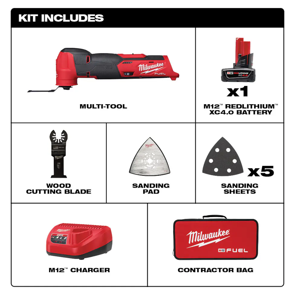 Kit Herramienta Oscilatoria Multiusos Milwaukee M12 Fuel 2526-21XC 7