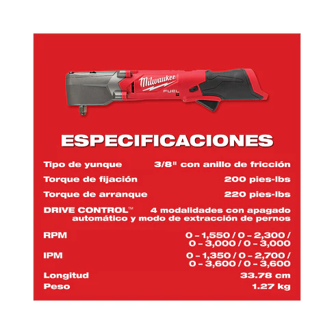 Kit Llave De Impacto Angulo Recto 3/8