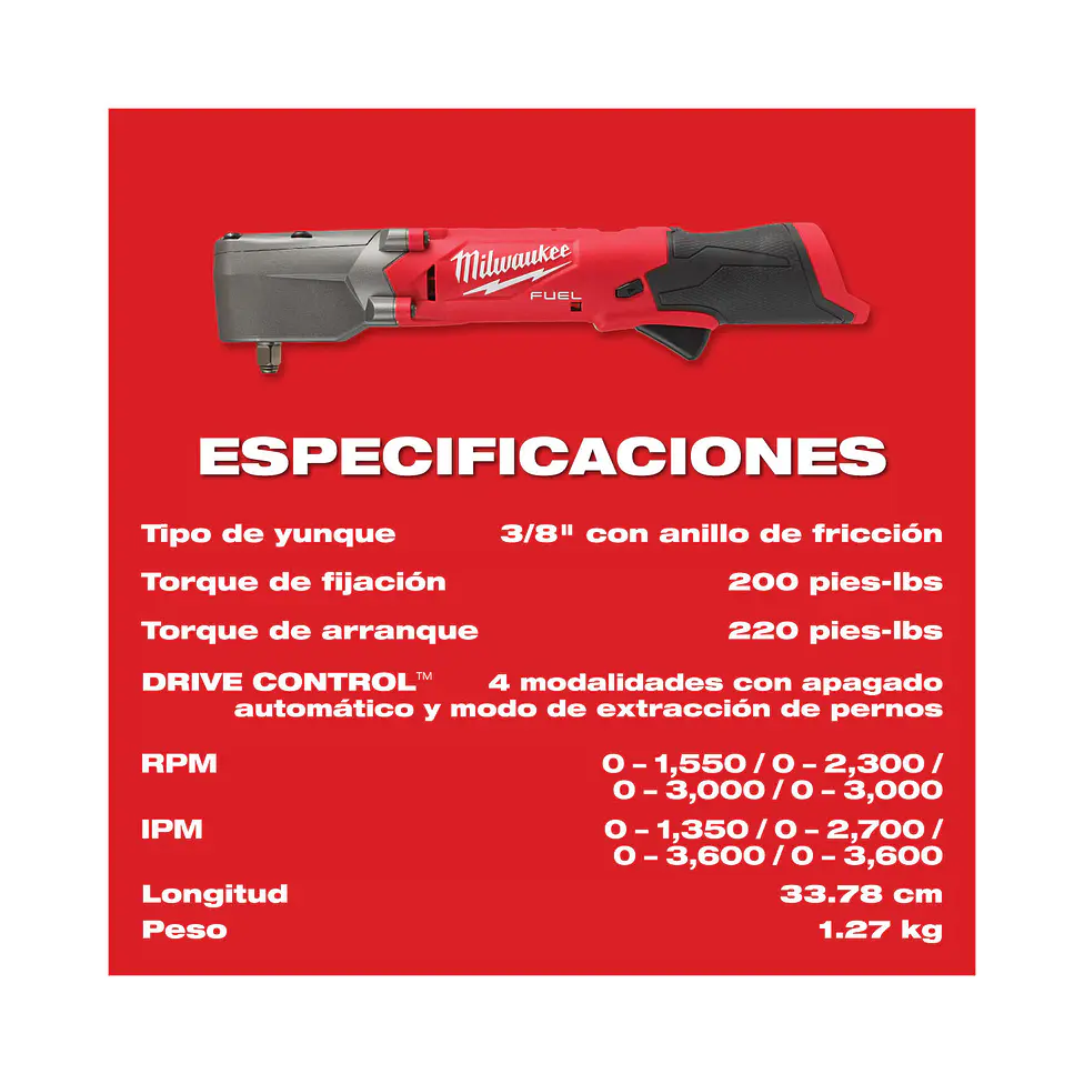 Kit Llave De Impacto Angulo Recto 3/8
