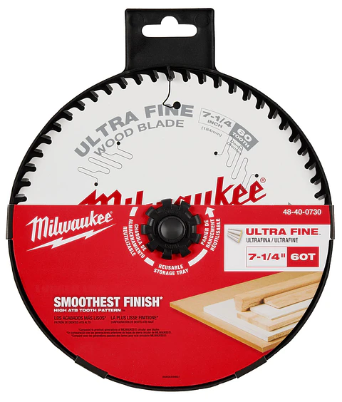 Disco De Corte 7-1/4" Milwaukee 60 Dientes Ultra Fino 48-40-0730