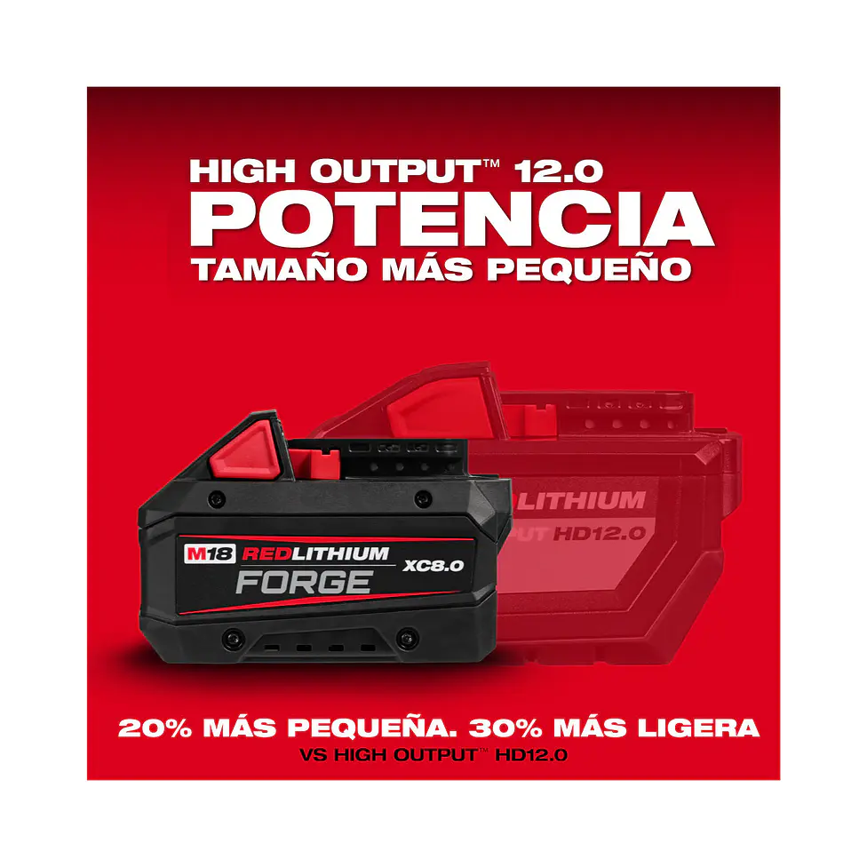 Milwaukee Batería M18 FORGE XC 8.0 Amperios/hora 48-11-1881 Sellada 3