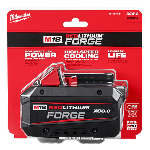 Milwaukee Batería M18 FORGE XC 8.0 Amperios/hora 48-11-1881 Sellada