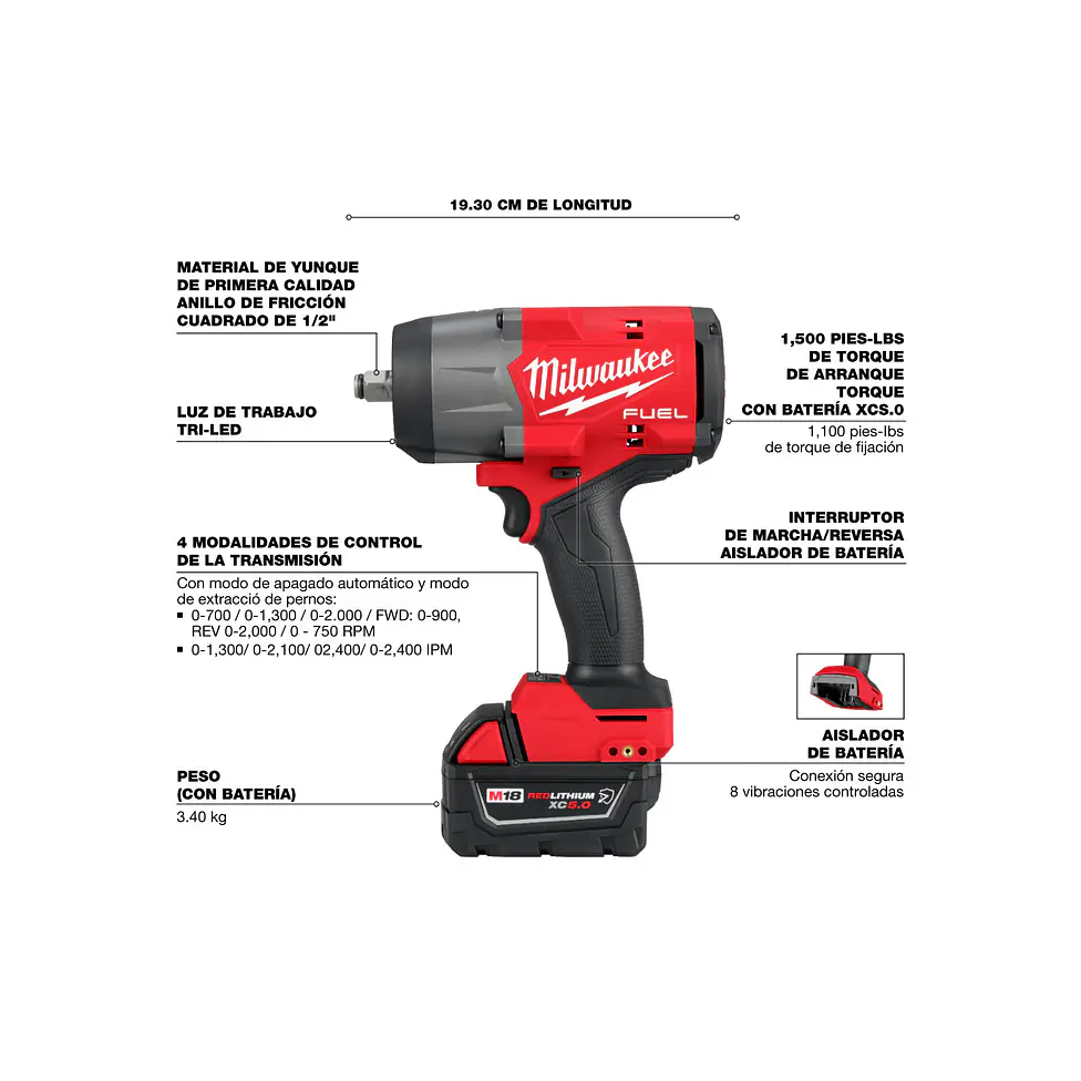 Kit Llave de Impacto de 1/2