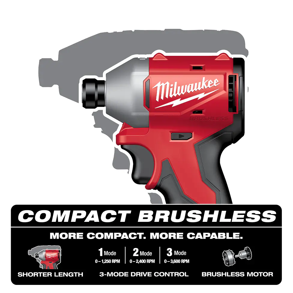 Atornillador de Impacto Milwaukee M18 Brushless 1/4