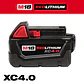 Batería Milwaukee M18 XC 4.0 Amperios Hora 48-11-1840 - Miniatura 2