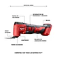 Kit Herramienta Oscilatoria Multiuso Milwaukee M18 2626-21 - Miniatura 3