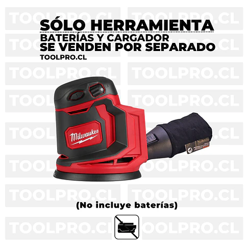 Lijadora Roto Orbital 5 Pulgadas Milwaukee M18 2648-20 2