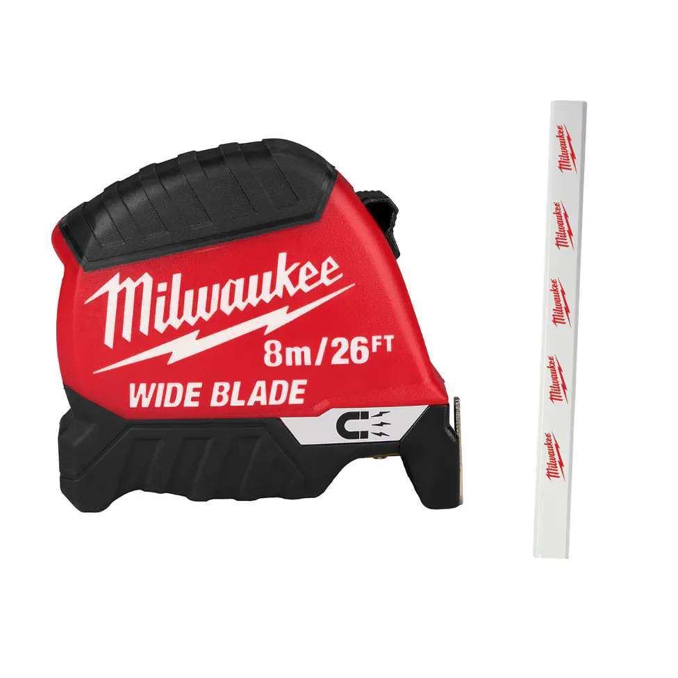 Huincha De Medir 8 Mt Milwaukee Punta Magnética Hoja Ancha 48-22-1226M 1