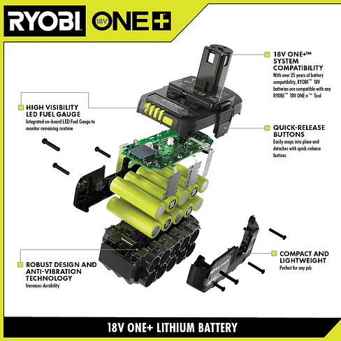 Batería Ryobi ONE+ 18V 1.5Ah Litio PBP002 6