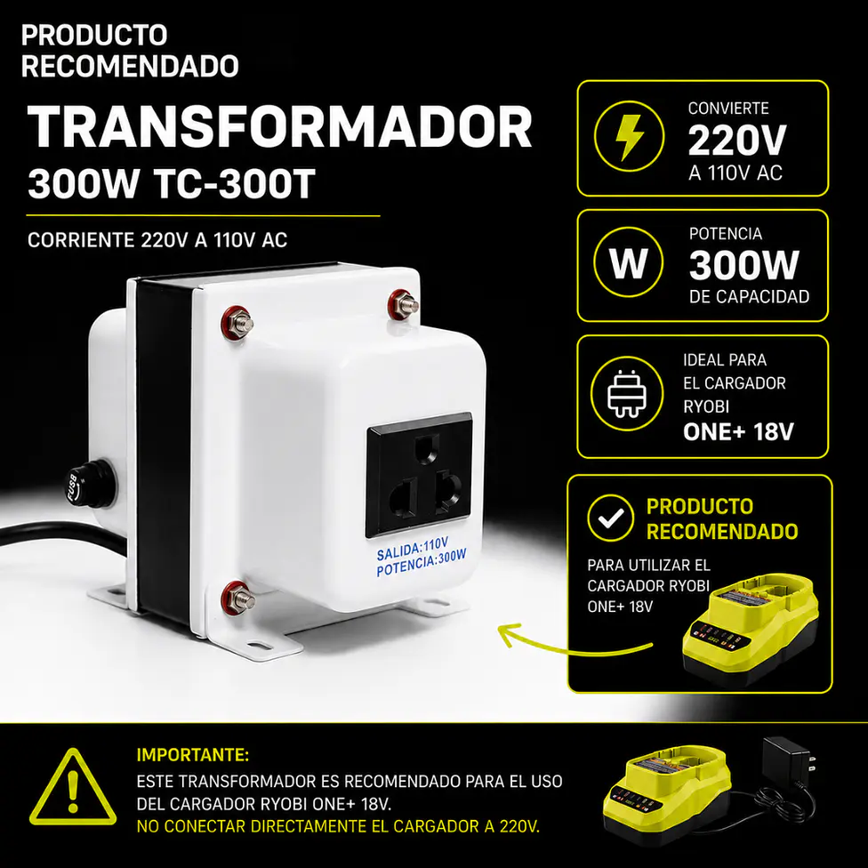 Kit Batería Ryobi ONE+ 18V 2.0Ah + Cargador PSK005 5