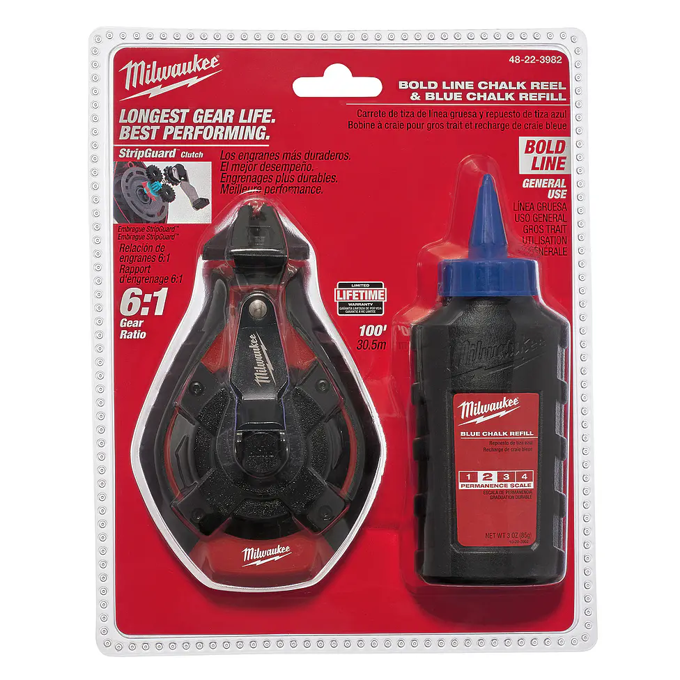 Pack Tizador Milwaukee Tiza Azul + 2 Marcadores Permanentes Inkzall 3