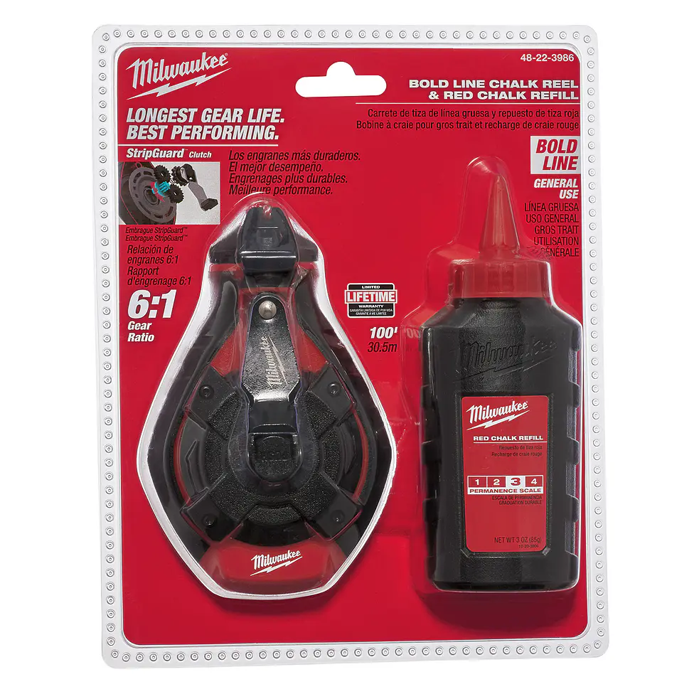 Pack Tizador Milwaukee Tiza Roja + Marcador Grueso 3