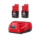 Kit Chicharra Inalámbrica 3/8 Milwaukee M12 2457-20 + 2 Bat - Miniatura 2