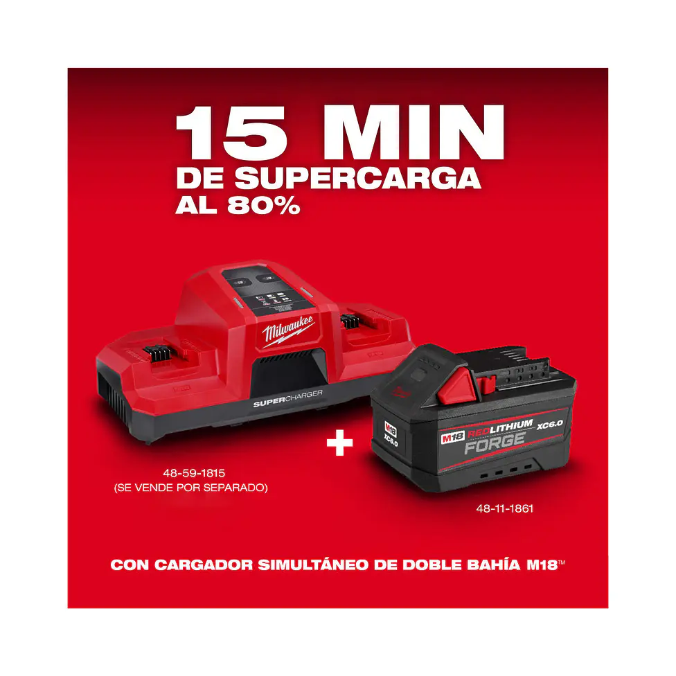 Supercargador Simultáneo Doble Compartimiento Milwaukee M18 48-59-1859 6