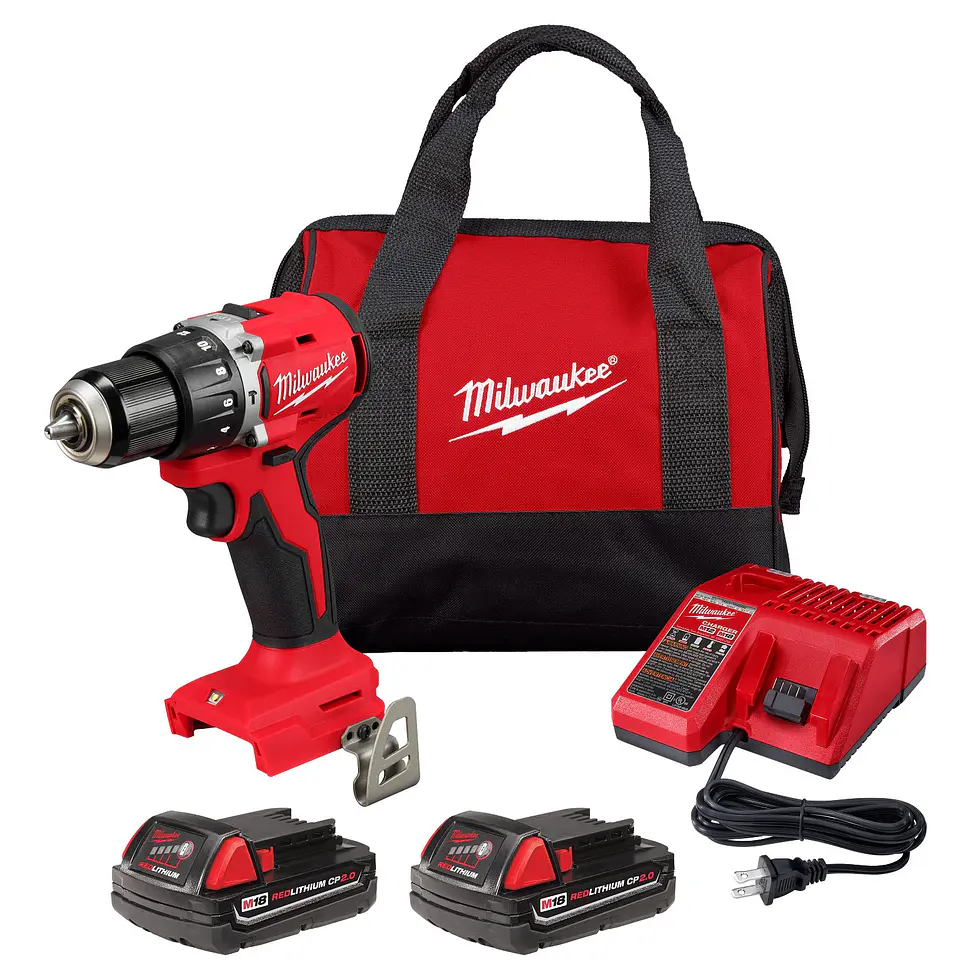 Kit Taladro Percutor Milwaukee M18 Brushless 3602-22 1