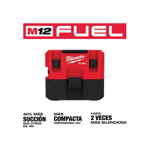 Aspiradora Húmedo/Seco Milwaukee M12 FUEL 6 Lt Filtro Hepa 0960-20