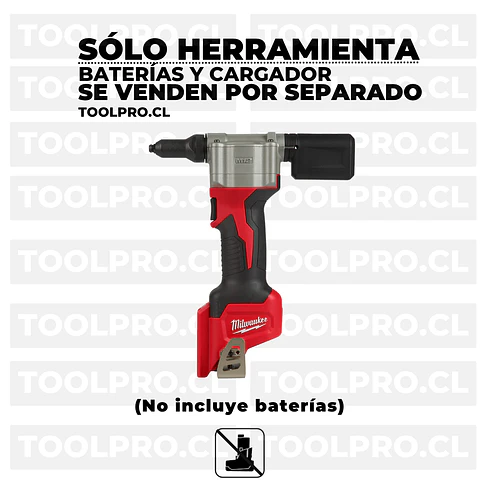 Remachadora Inalámbrica Milwaukee M12 Modelo 2550-20 3