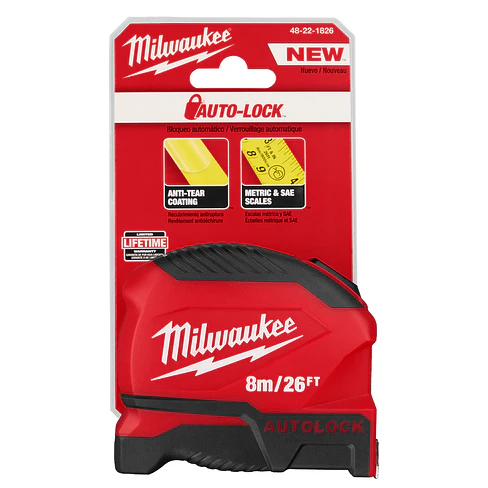 Huincha de Medir Auto Lock Milwaukee 8 Metros 48-22-1826 5
