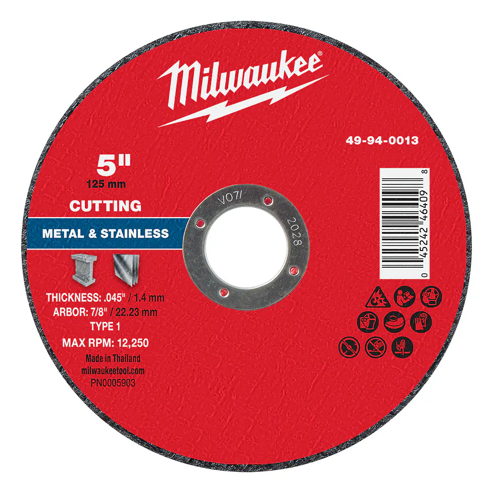 Disco de Corte para Metal Milwaukee 5