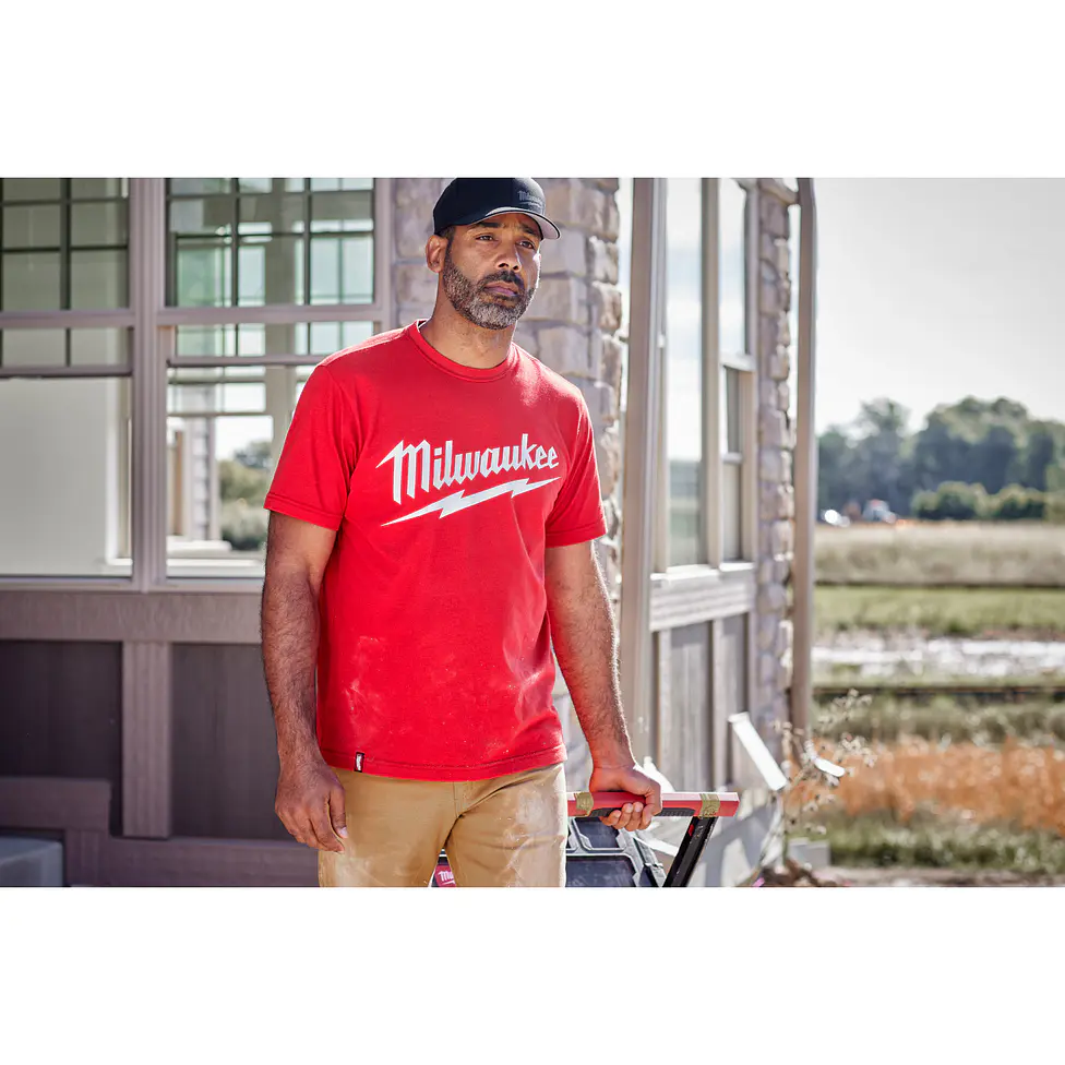 Polera Manga Corta Milwaukee x Toolpro.cl Roja 607R 5