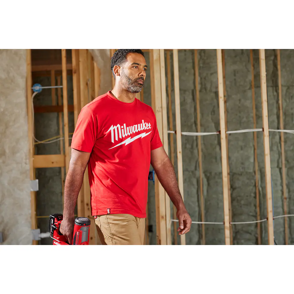 Polera Manga Corta Milwaukee x Toolpro.cl Roja 607R 6