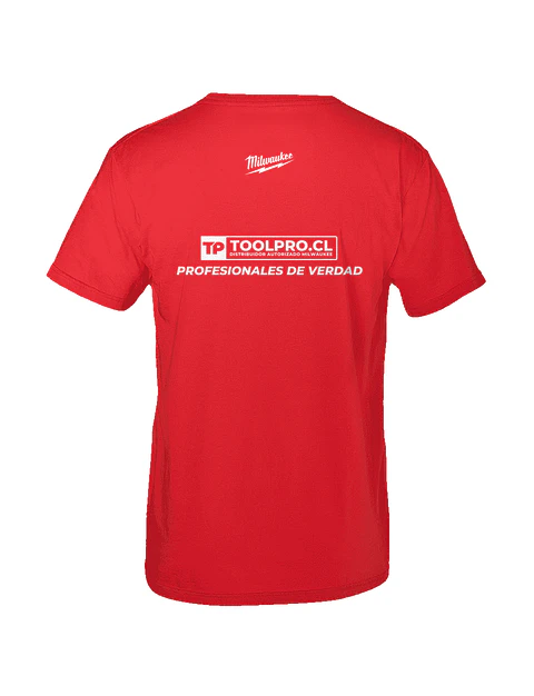 Polera Manga Corta Milwaukee x Toolpro.cl Roja 607R