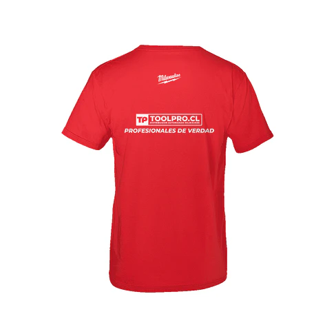 Polera Manga Corta Milwaukee x Toolpro.cl Roja 607R 2