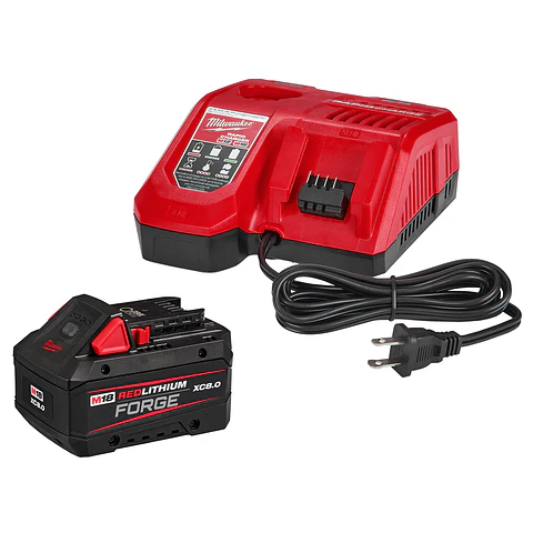Pack Batería Milwaukee M18 Forge 8 Ah + Cargador Rápido 48-5859