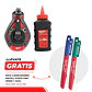 Pack Tizador Milwaukee Tiza Roja + 2 Marcadores Permanentes Inkzall - Miniatura 1