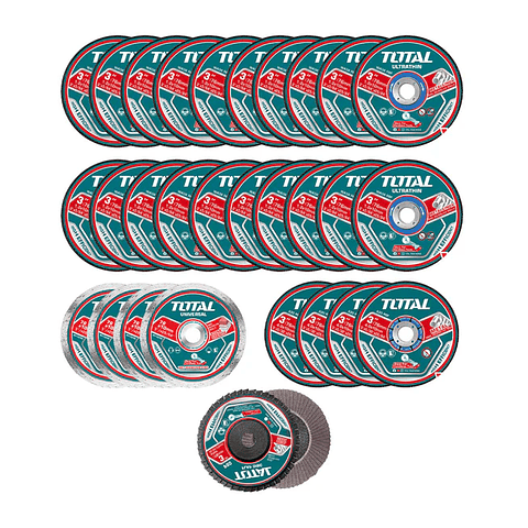 Set 30 Discos 3" 76mm | Discos de corte, diamante y flap para esmeril