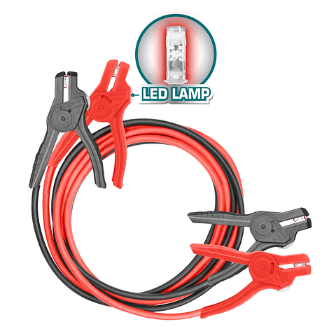 Cables para Puente 600A 3M con LED | Cables pasa corriente para auto