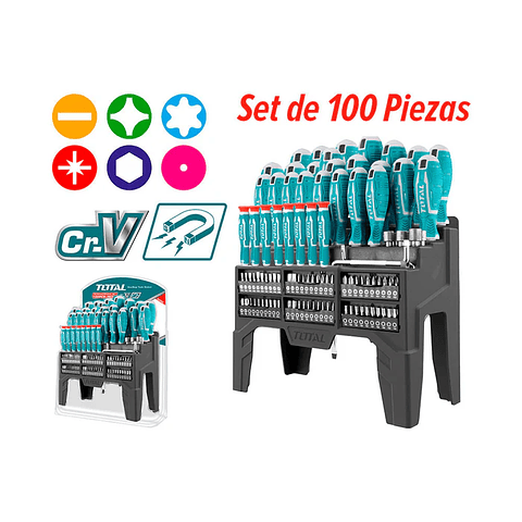 SET DE DESTORNILLADORES DE 100 PIEZAS