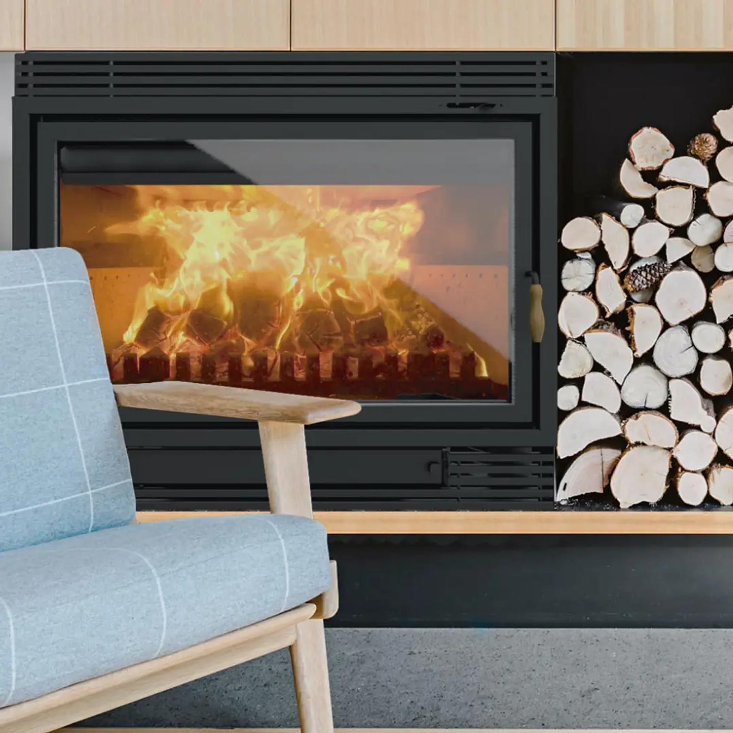 Calefactor Bosca a Leña Chimenea 850 – 27 kW | Alto rendimiento para grandes espacios 4