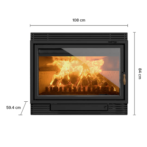 Calefactor Bosca a Leña Chimenea 1100 – 30 kW | Máxima potencia para grandes espacios