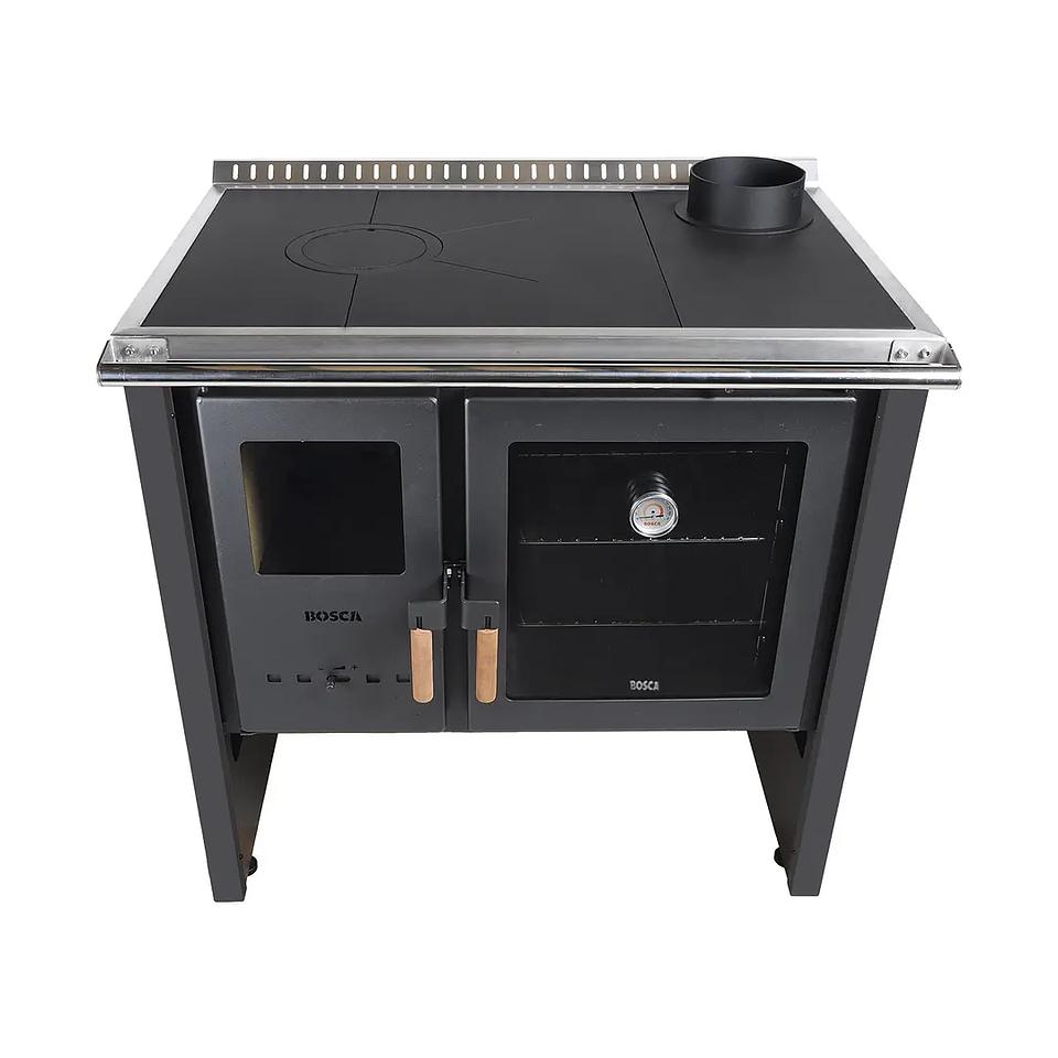 Cocina a Leña Bosca Hestia 90 Charcoal | Calefacción y cocina eficiente con horno de gran capacidad 3