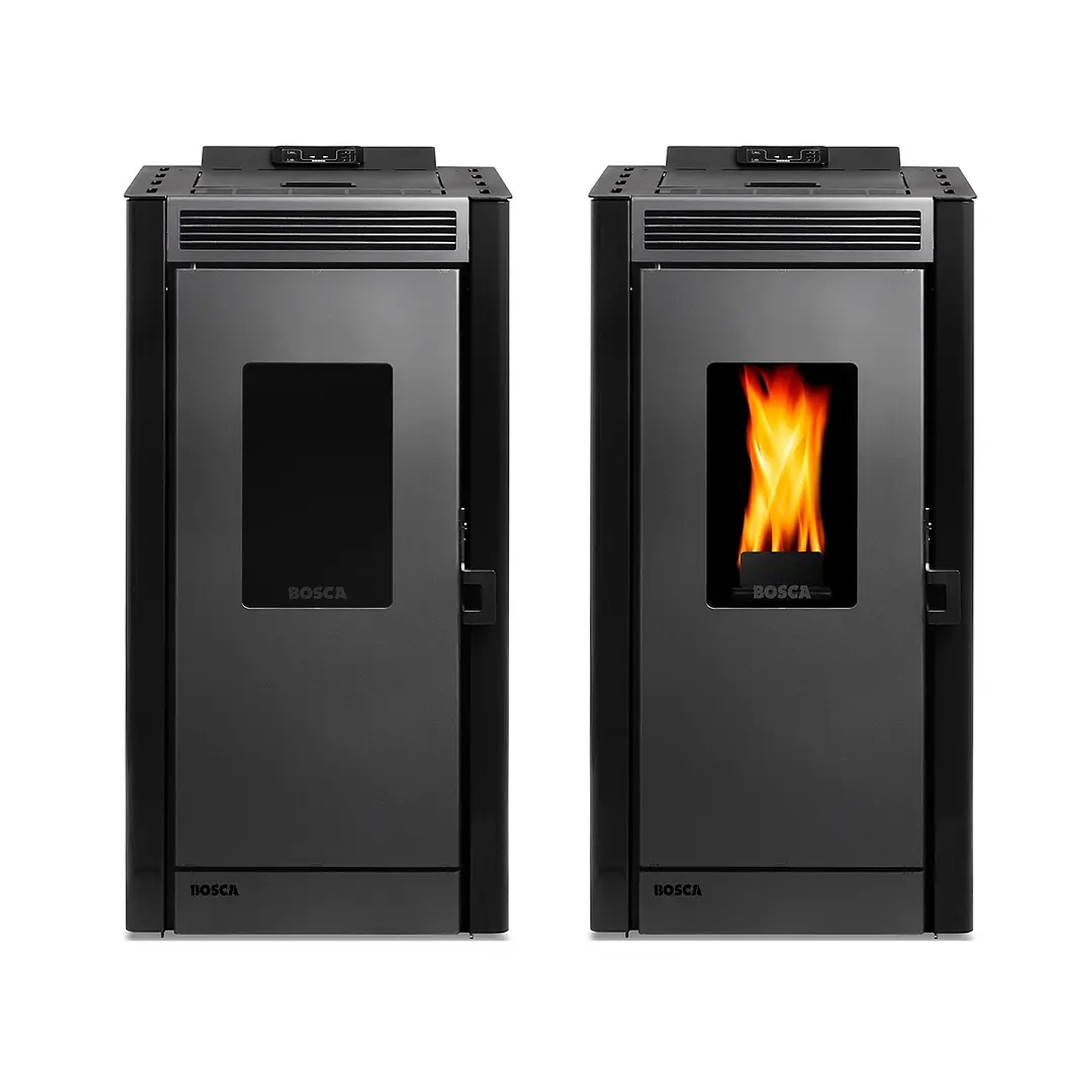 Calefactor a Pellet Bosca Black Vision Negro – Diseño Panorámico y Alta Eficiencia 4