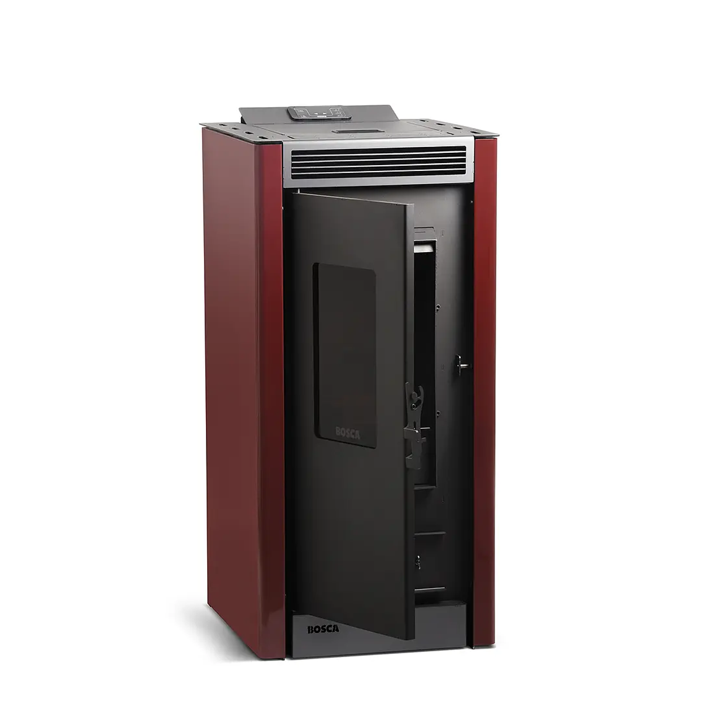 Calefactor a Pellet Bosca Black Vision Burdeo – Diseño Panorámico y Alta Eficiencia 8