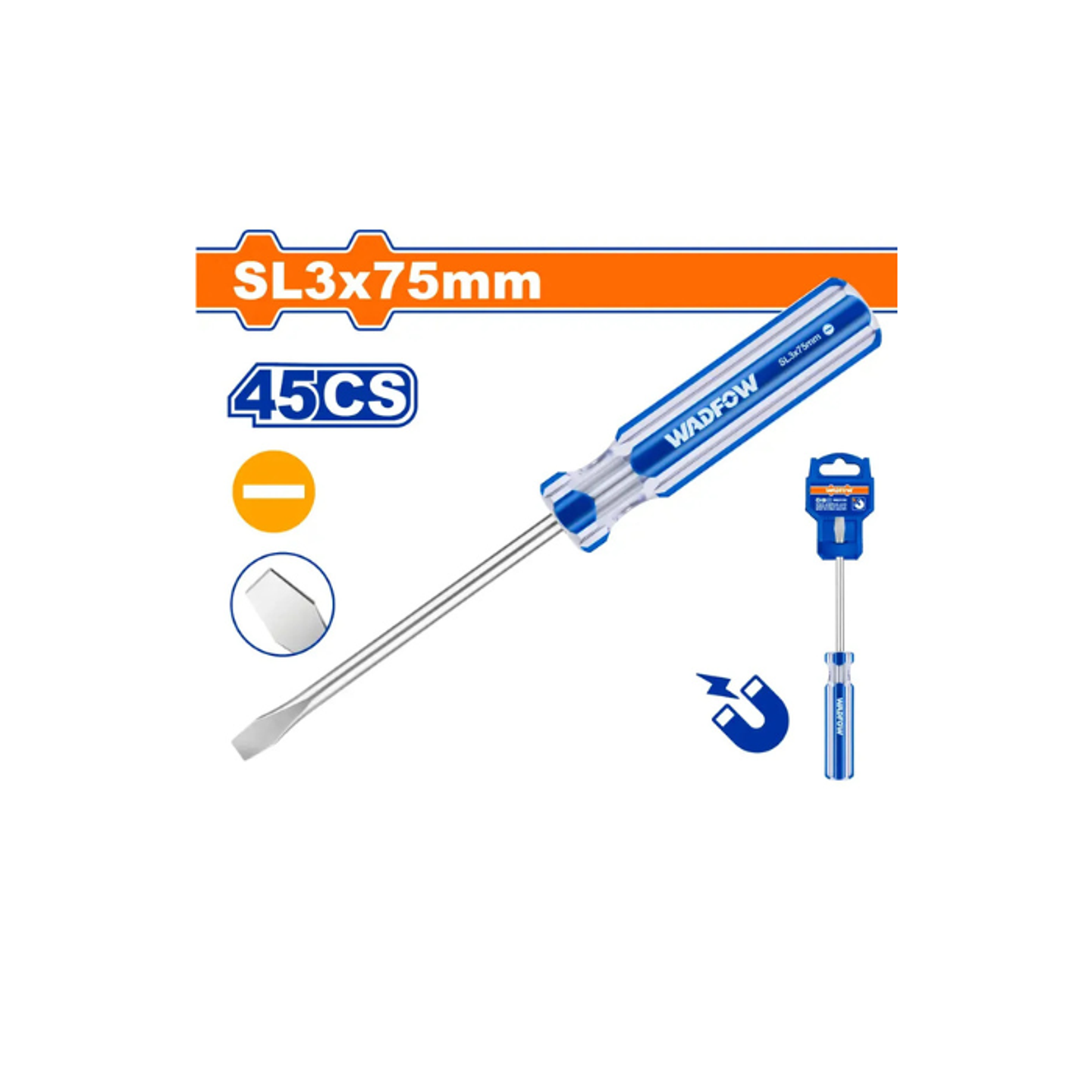 DESTORNILLADOR PLANO IMANTADO SL3,0X75MM 2