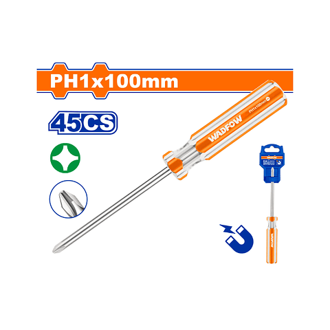 DESTORNILLADOR CRUZ IMANTADO PH1X100MM
