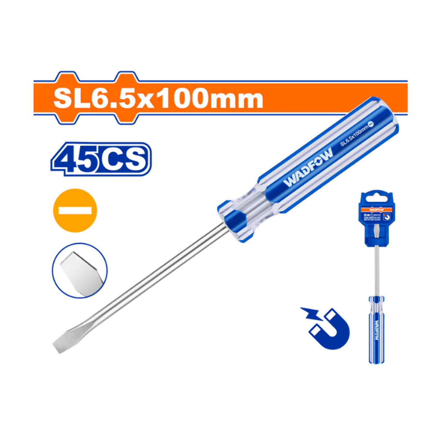 DESTORNILLADOR PLANO IMANTADO SL6,5X100MM 2