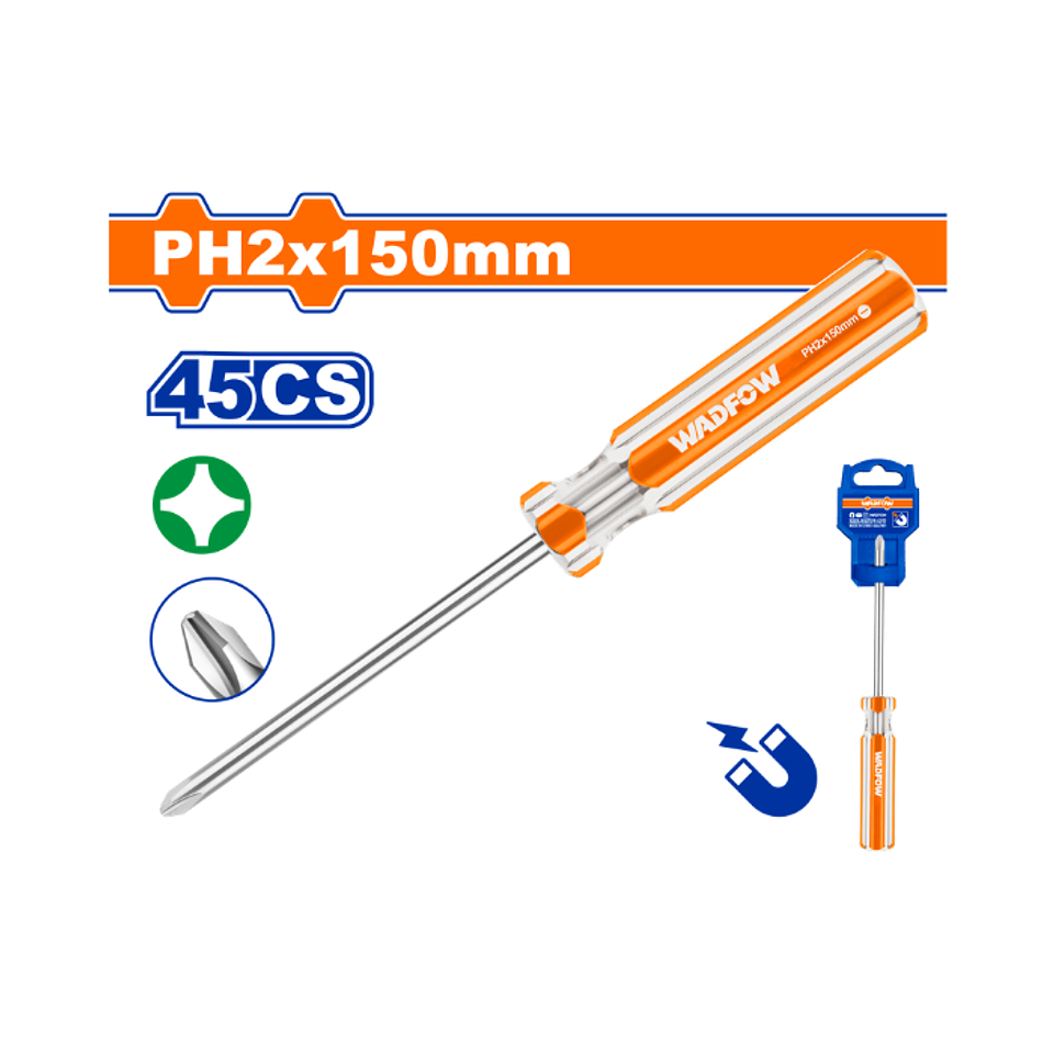 DESTORNILLADOR IMANTADO CRUZ PH2X150MM 2