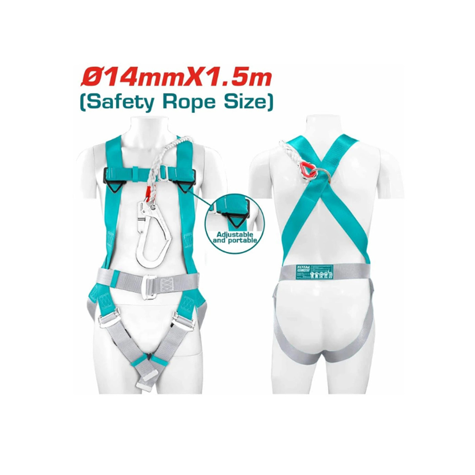 ARNES DE SEGURIDAD 1 PUNTO DE ENGANCHE 14mmX1.5m 1