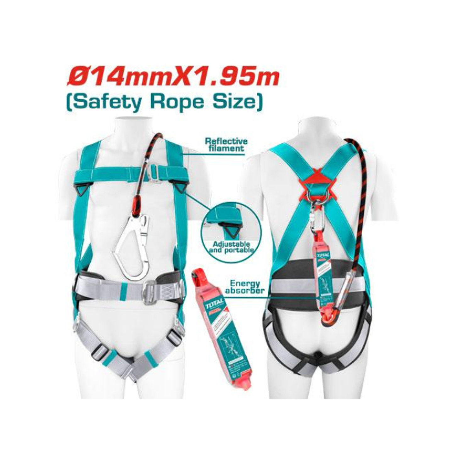 ARNES DE SEGURIDAD 3 PUNTOS DE ENGANCHE 14MMX1.95M 1