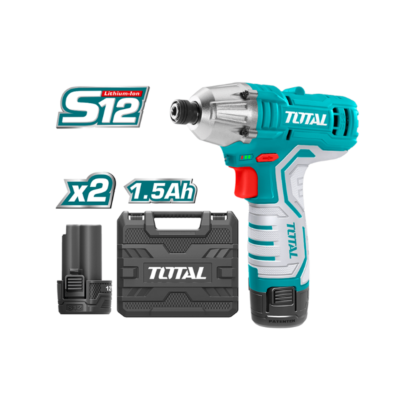 ATORNILLADOR DE IMPACTO INALAMBRICO 12V 100NM 2BATS+CARG+ACCS 3