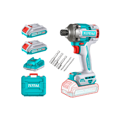 ATORNILLADOR DE IMPACTO INALAMBRICO 20V 285NM 2BATS+CARG+ACCS
